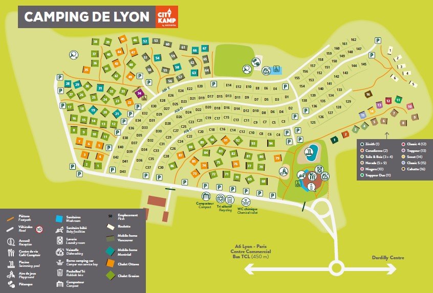 Plan camping de Lyon