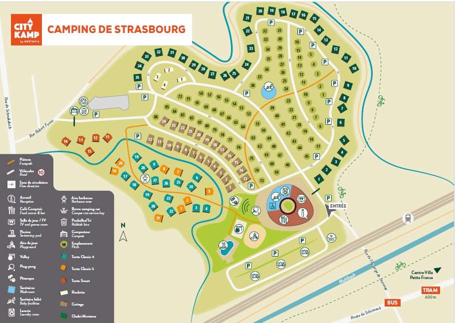 Camping de Strasbourg le plan